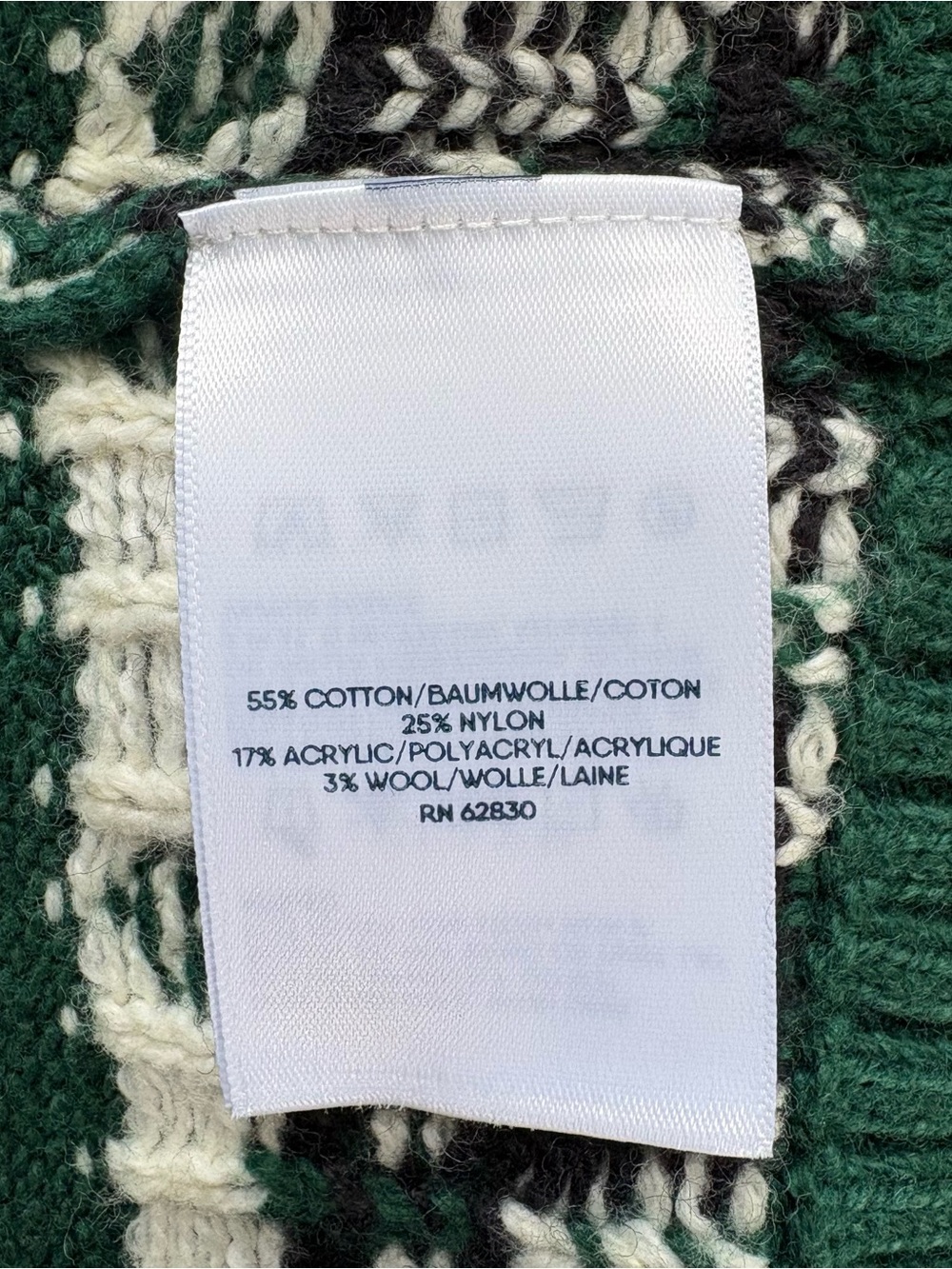 Lands' End Mock-Neck Fair Isle Sweater Size Large - Picture 5 of 6